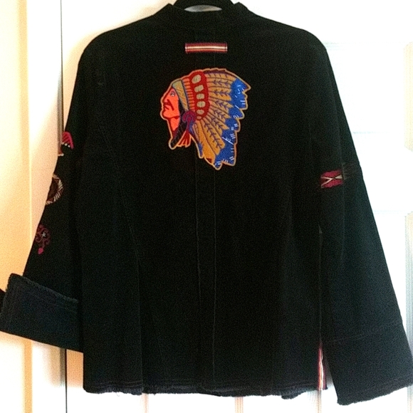 Tasha Polizzi Black Velvet Jacket w Embroidery - Picture 10 of 11